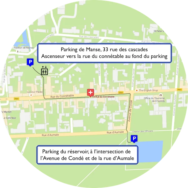 Détails de la carte de Chantilly